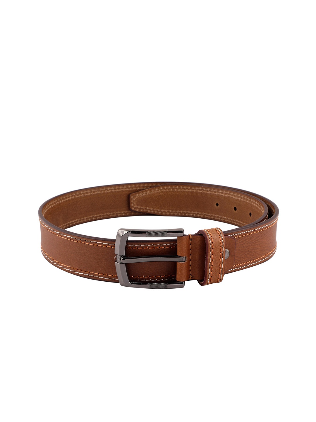 

WROGN Men Wide Leather Belt, Brown
