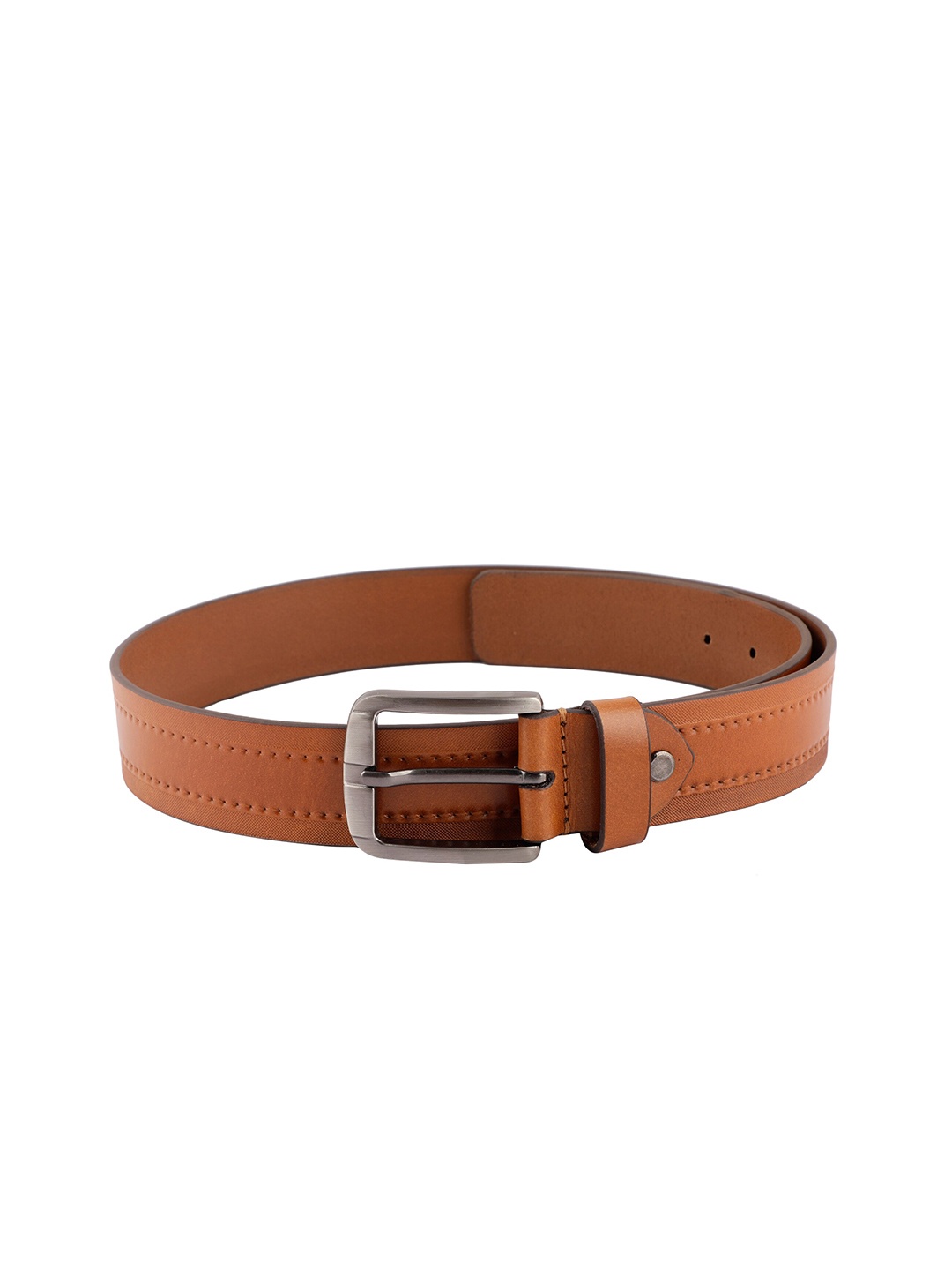 

WROGN Men Leather Wide Belt, Tan