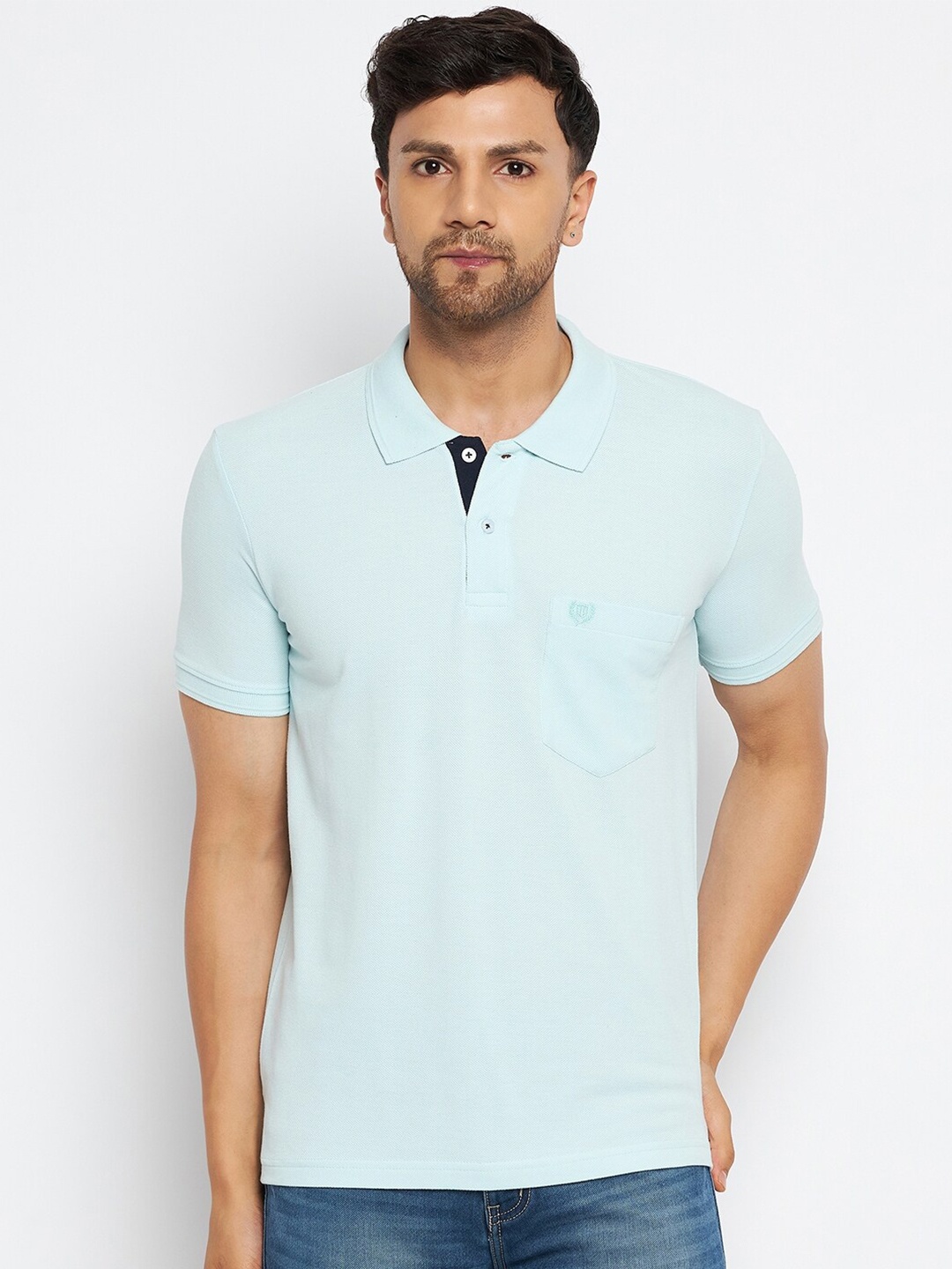 

Duke Polo Collar Regular Fit Cotton T-shirt, Blue