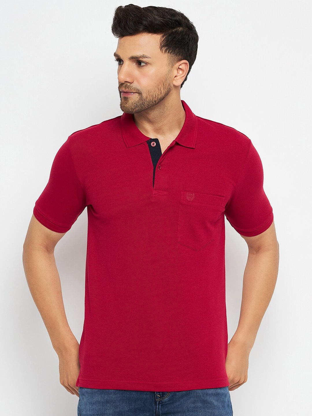 

Duke Polo Collar Cotton T-shirt, Red