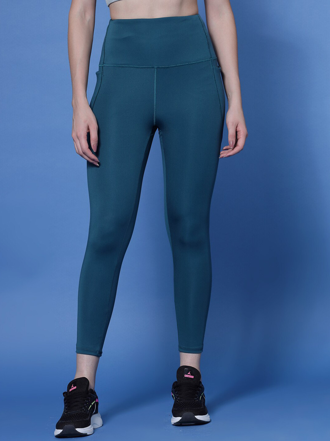 

Clora Creation Women High-Rise Rapid-Dry Sports Tights, Teal
