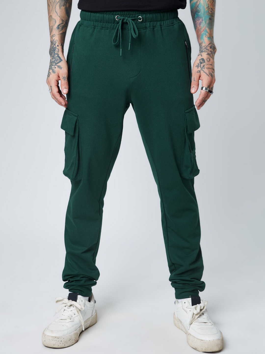 

The Souled Store Men Green Mid-Rise Joggers