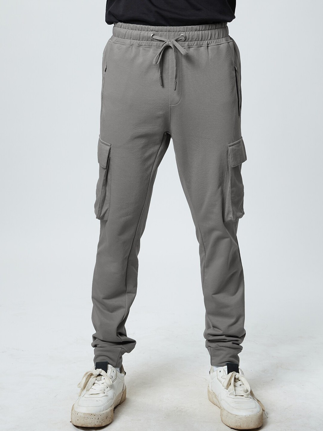 

The Souled Store Men Grey Mid-Rise Regular Track Pants