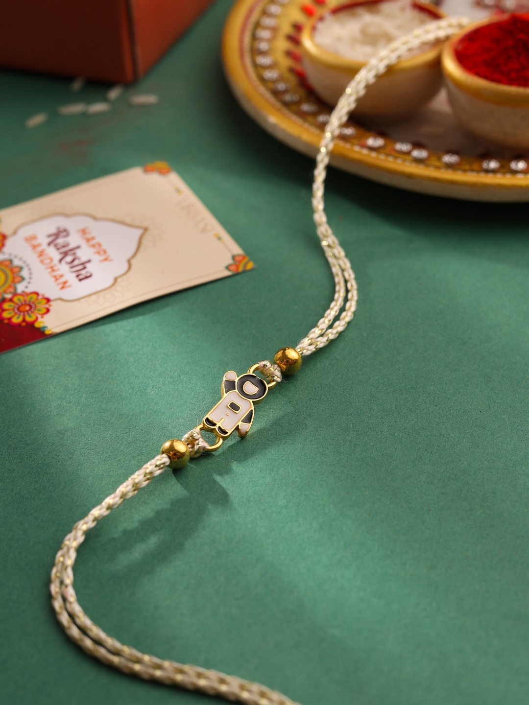 

VIRAASI Boys Space Astronaut Rakhi With Roli Chawal & Card, Gold