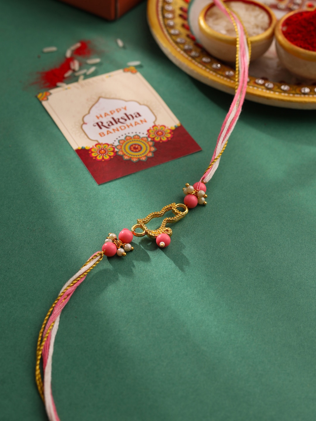 

VIRAASI Boys Kitty Rakhi with Roli Chawal & Card, Gold