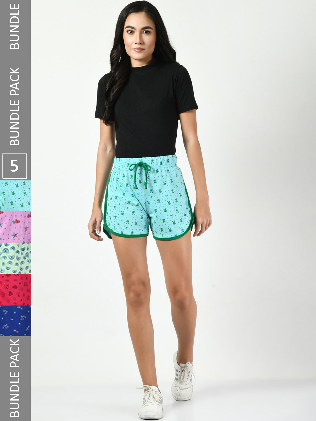 

BAESD Women Multicoloured Checked High-Rise Shorts, Multi