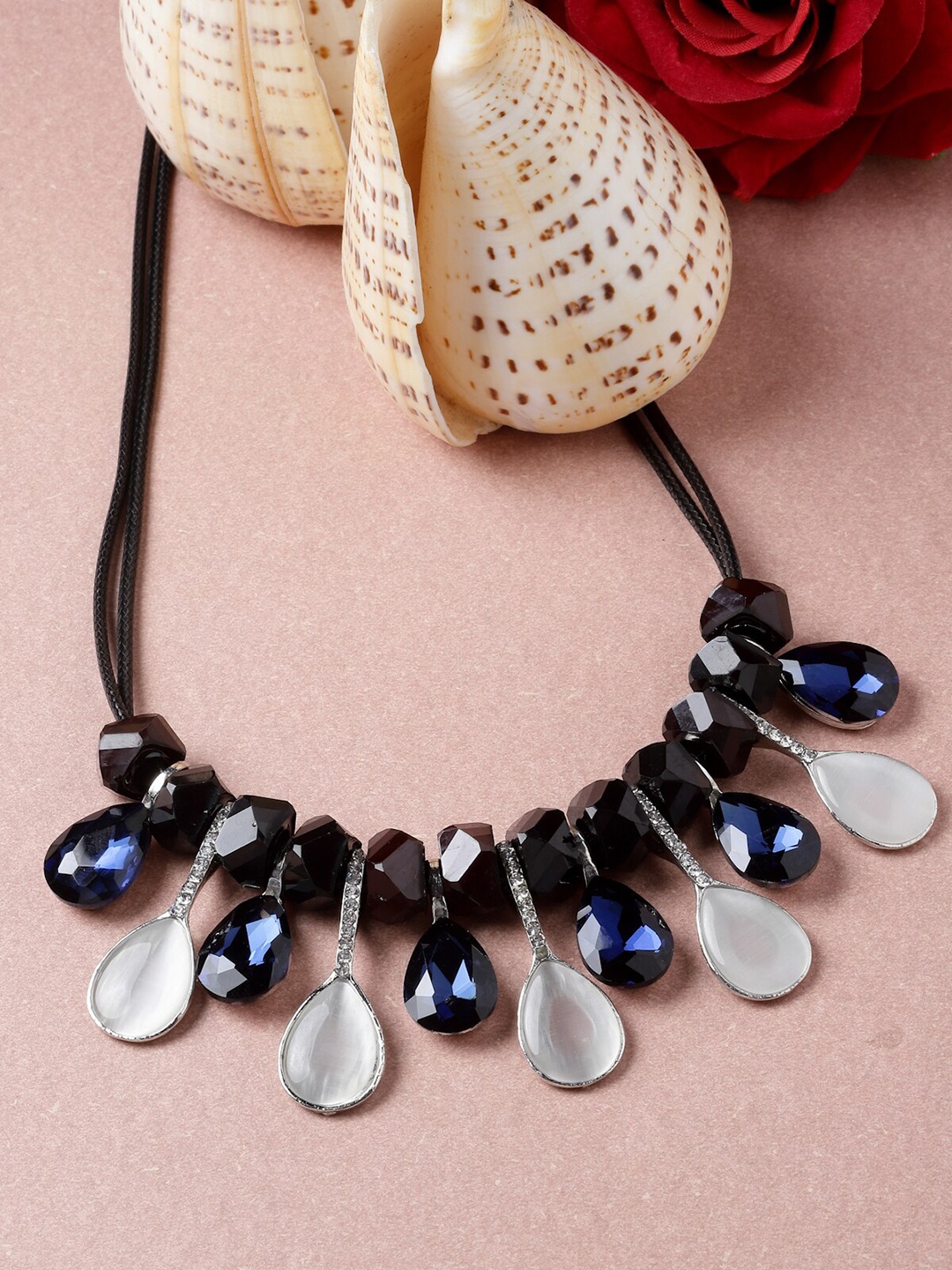 

AVANT-GARDE PARIS Silver-Plated Studded Necklace