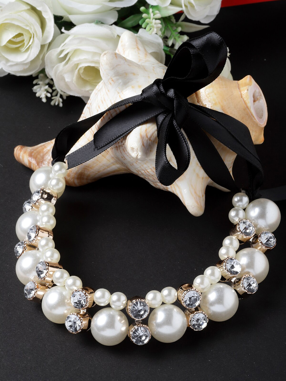 

AVANT-GARDE PARIS Gold-Plated Beaded Choker Necklace