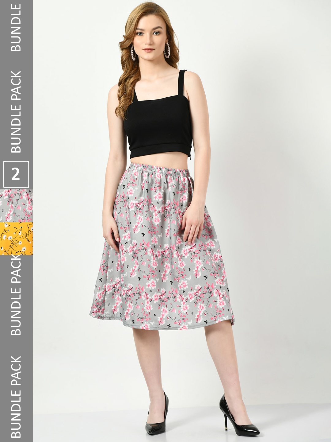 

BAESD Pack Of 2 Printed Skirts, Yellow