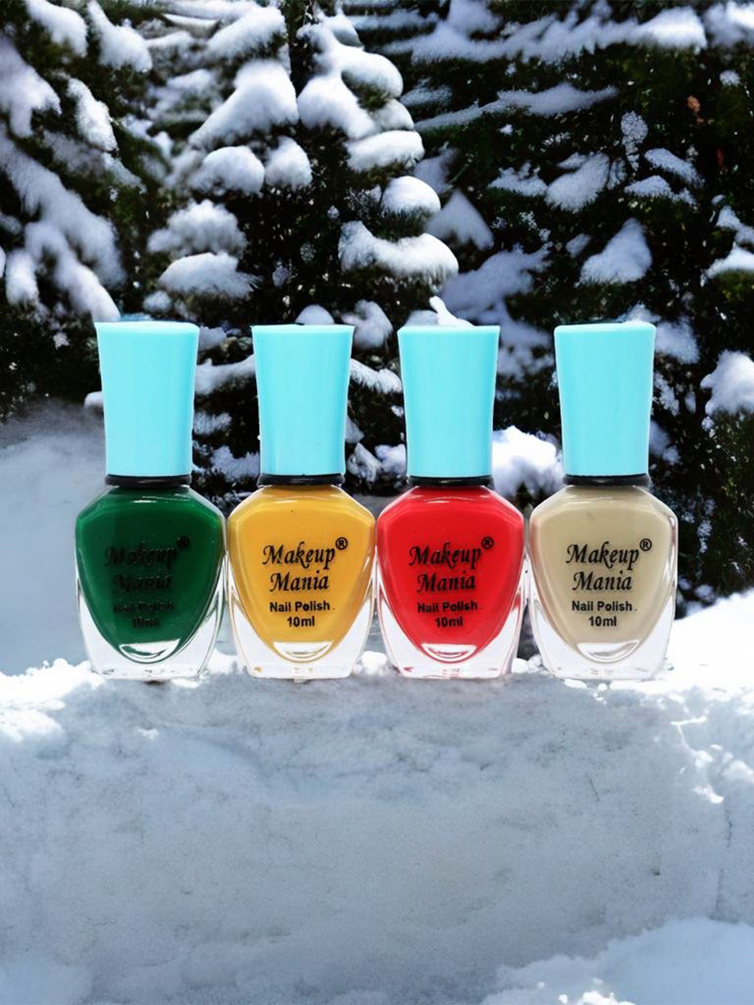 

Makeup Mania Awesome Colors Set of 4 High Pigment Nail Polish -10ml each-MM-NP-GR-47, Multi