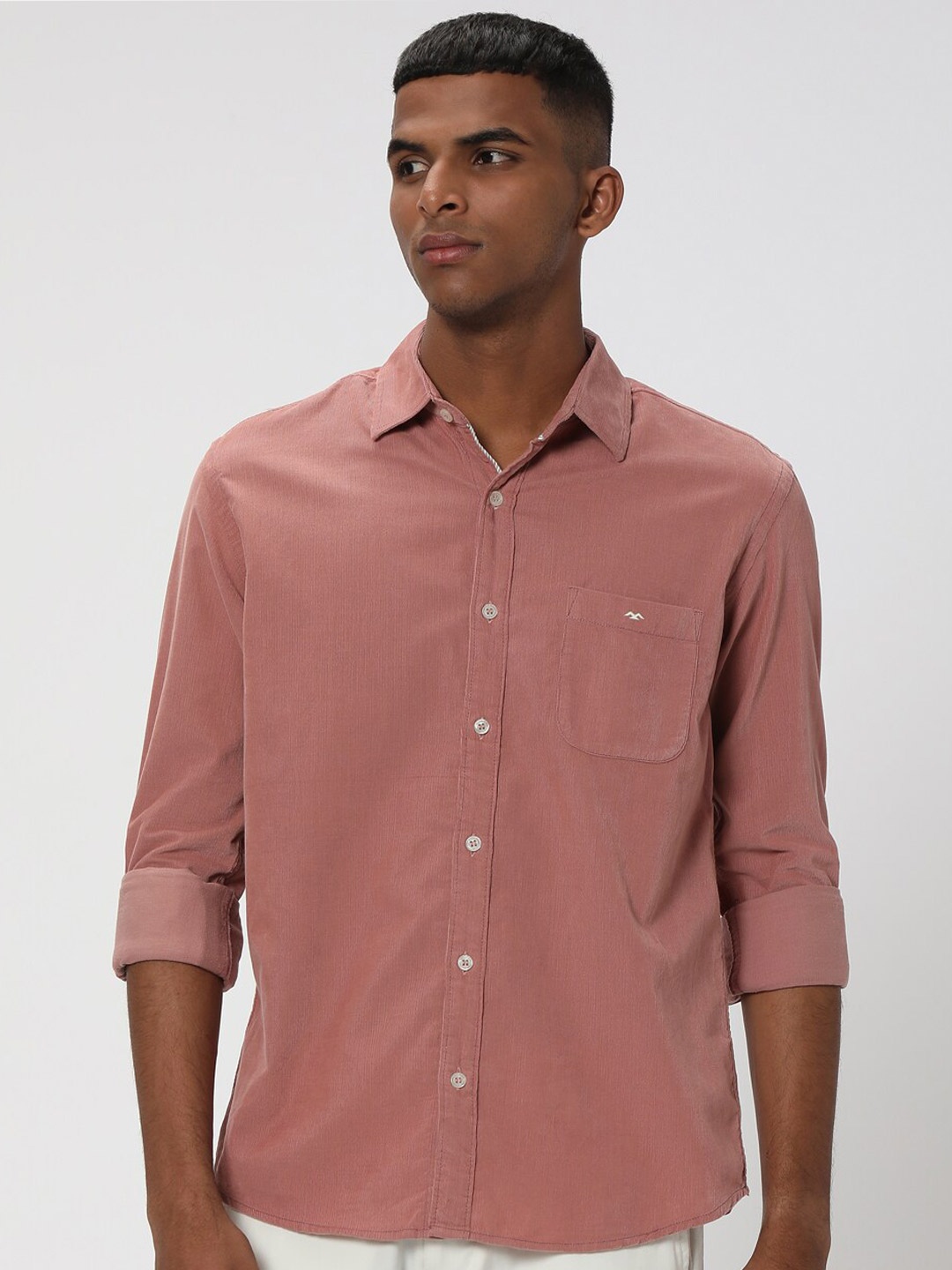 

Mufti Slim Fit Opaque Cotton Casual Shirt, Pink