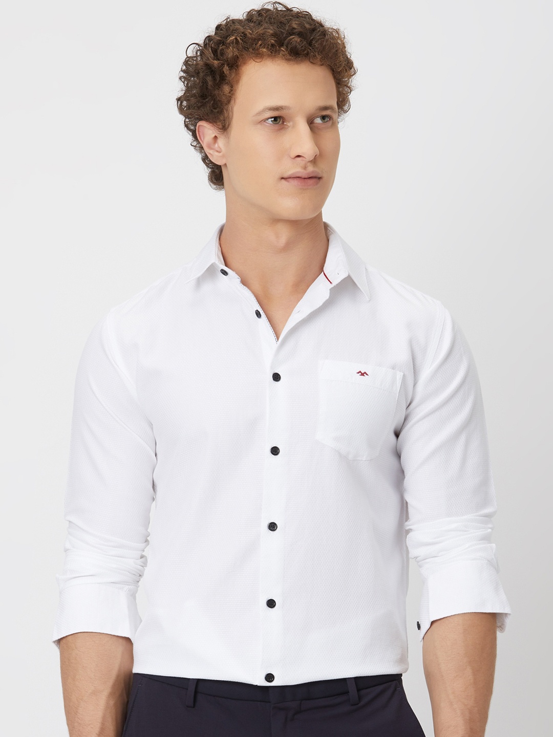 

Mufti Men Slim Fit Opaque Cotton Casual Shirt, White