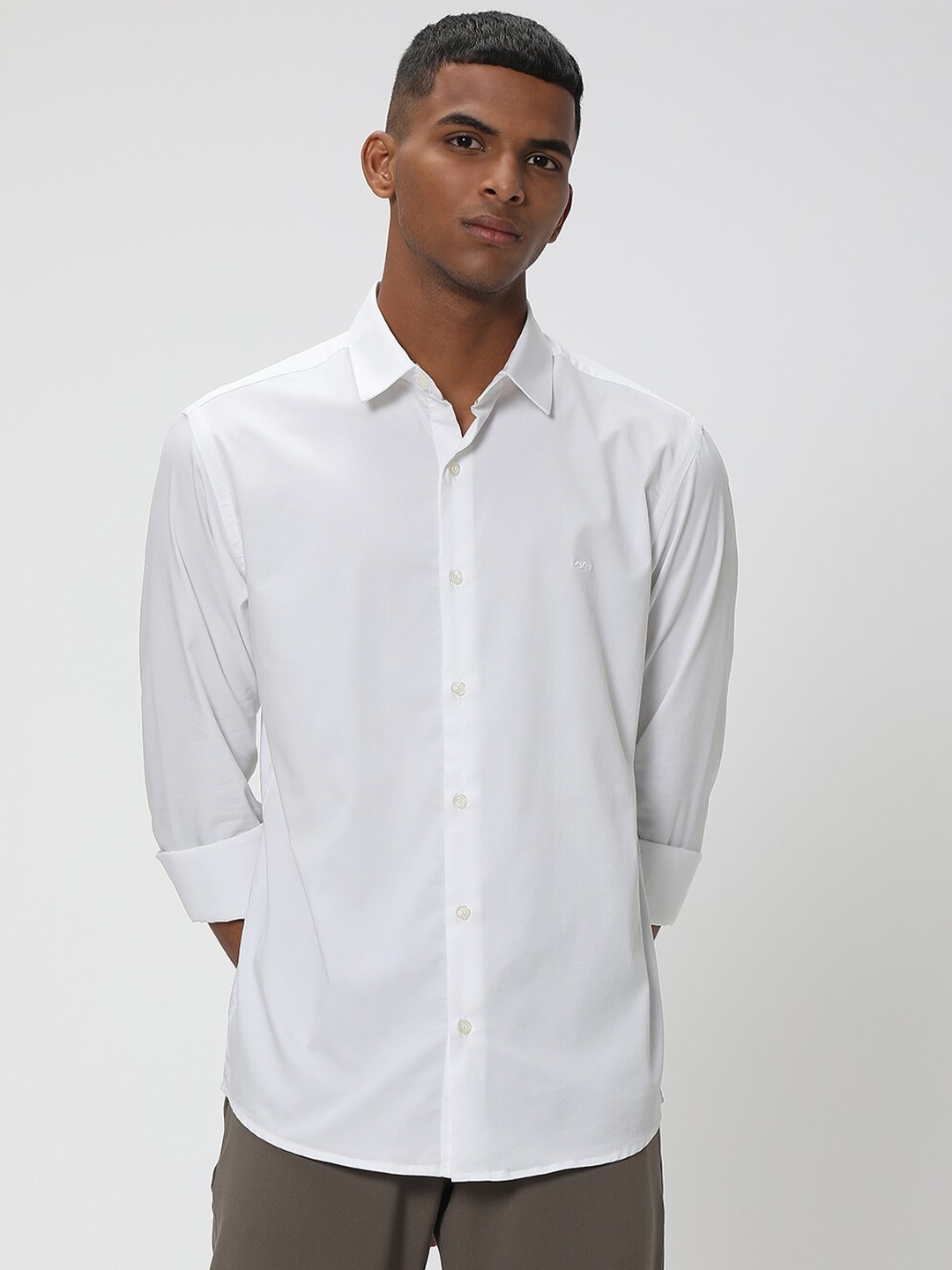 

Mufti Slim Fit Spread Collar Long Sleeve Cotton Casual Shirt, White