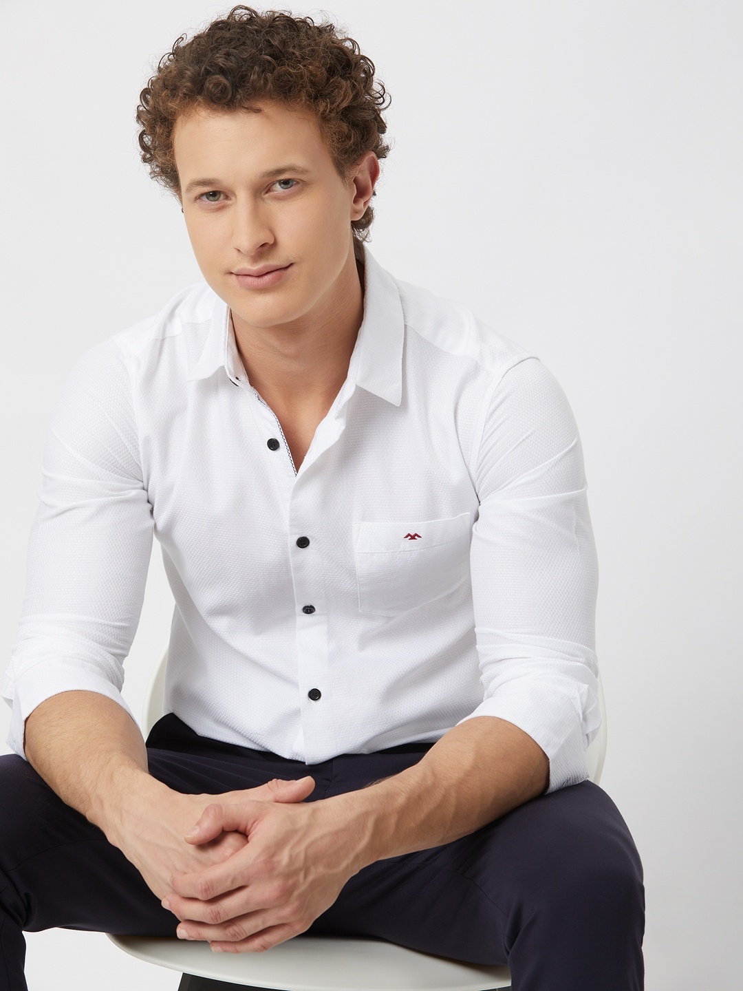 

Mufti Slim Fit Spread Collar Casual Shirt, White