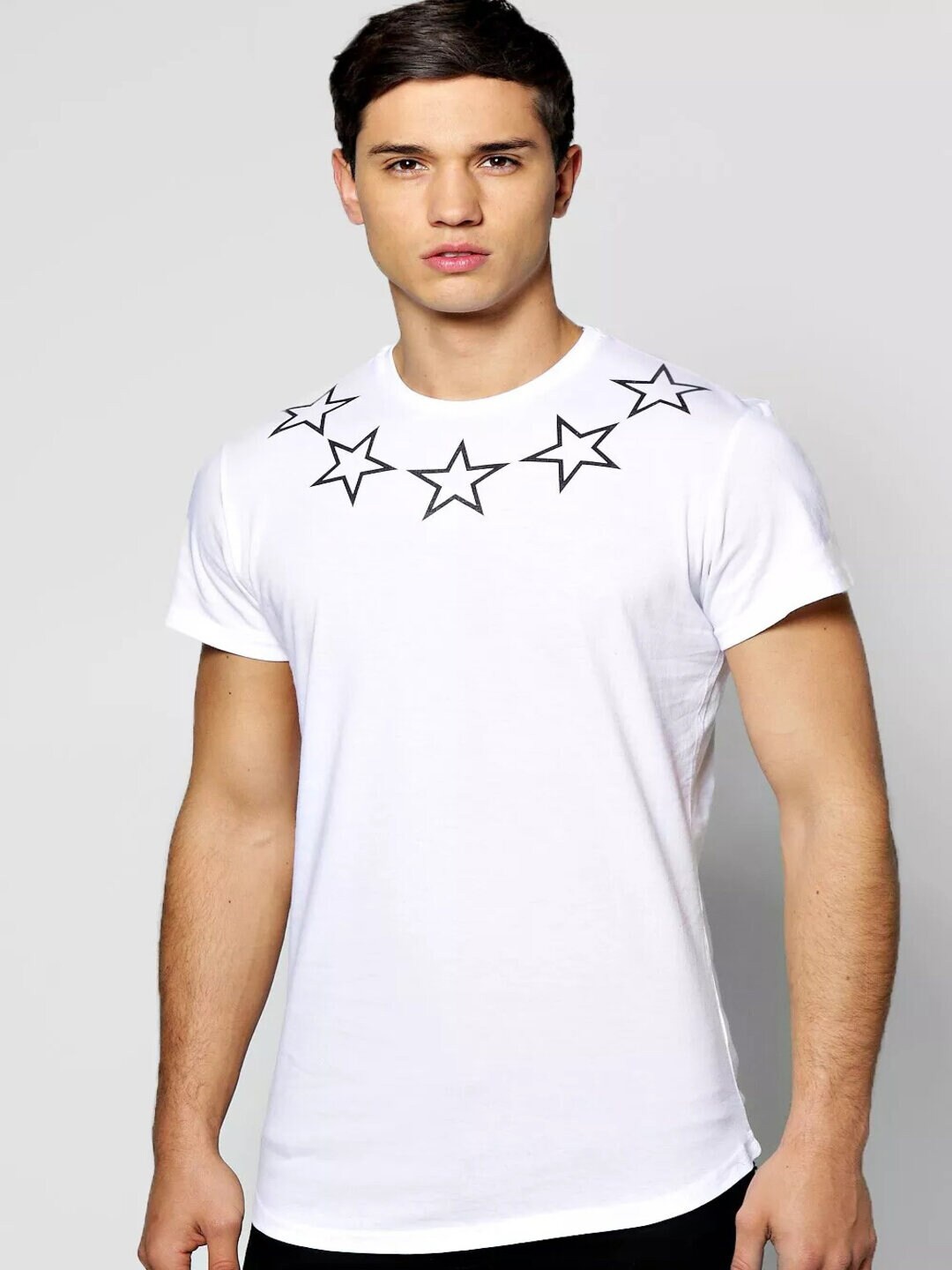 

Elibolz Graphic Printed Round Neck Cotton T-shirt, White