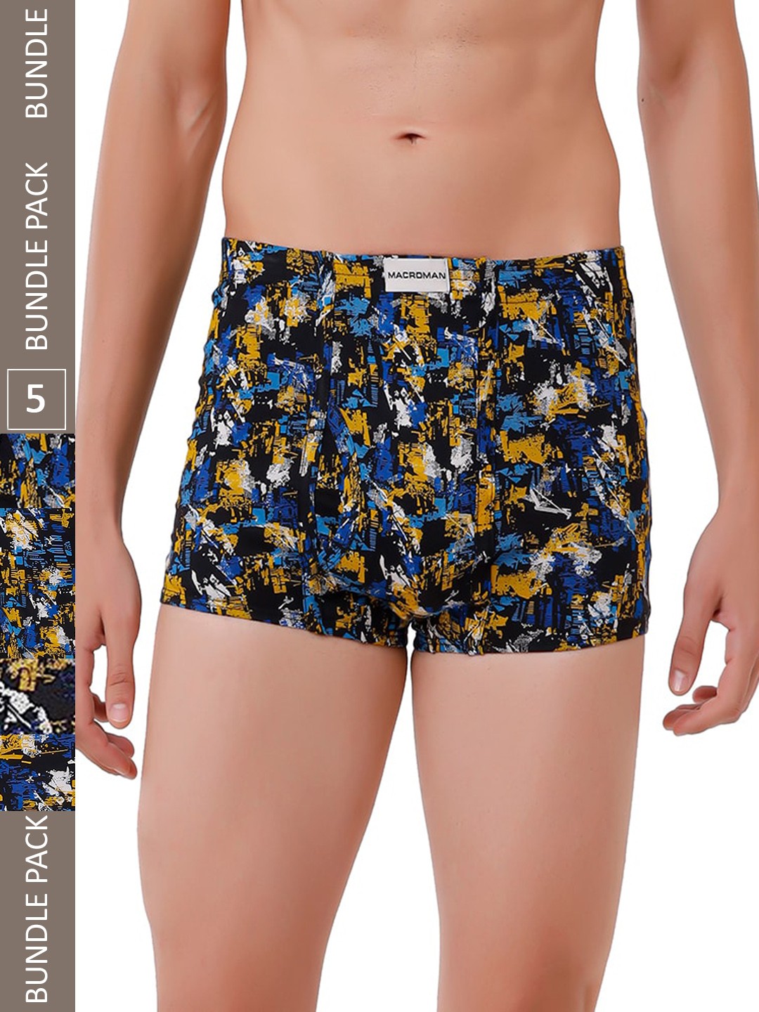 

Rupa Pack Of 5 Assorted Combed Cotton Trunks RP_MCR_DRWR_MCR.ASST.PRNTD.DRWR_P5_95