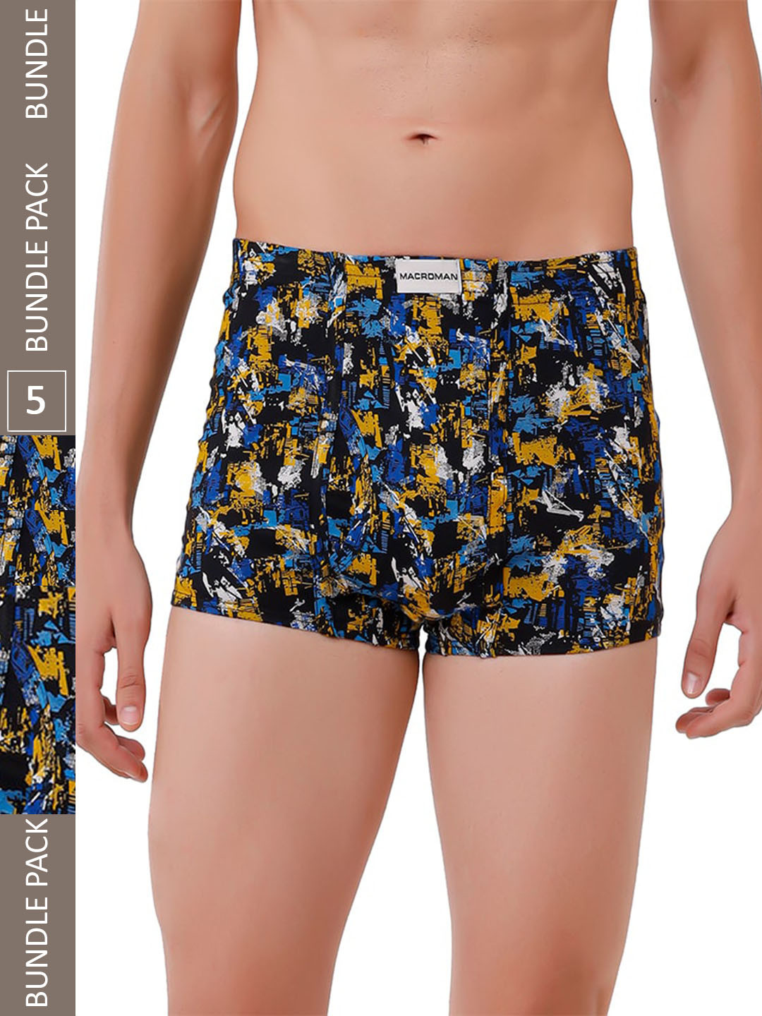 

Rupa Pack Of 5 Assorted Combed Cotton Trunks RP_MCR_DRWR_MCR.ASST.PRNTD.DRWR_P5_80