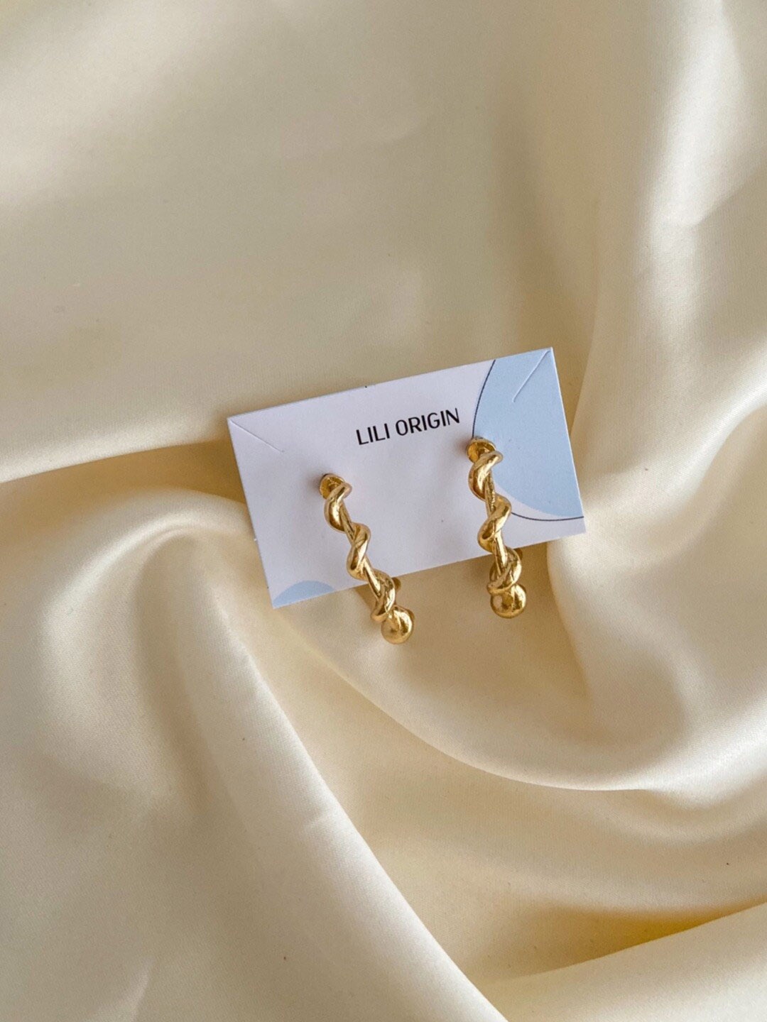 

Lili Origin Copper Half Hoop Earrings, Gold