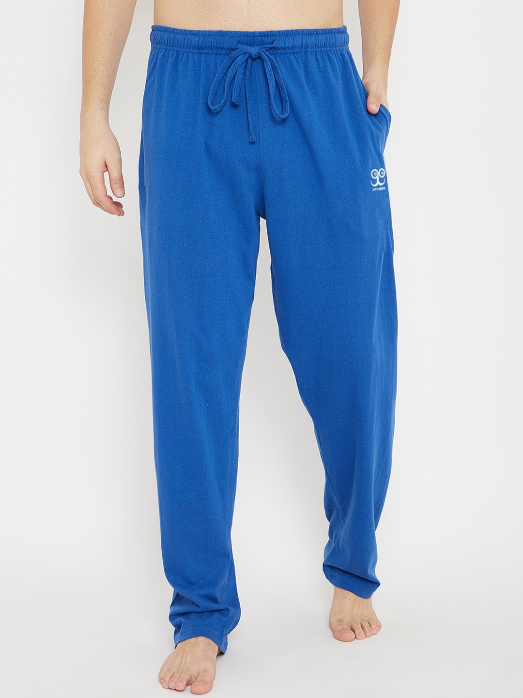 

9ty3ree Men Mid-Rise Lounge Pants, Blue