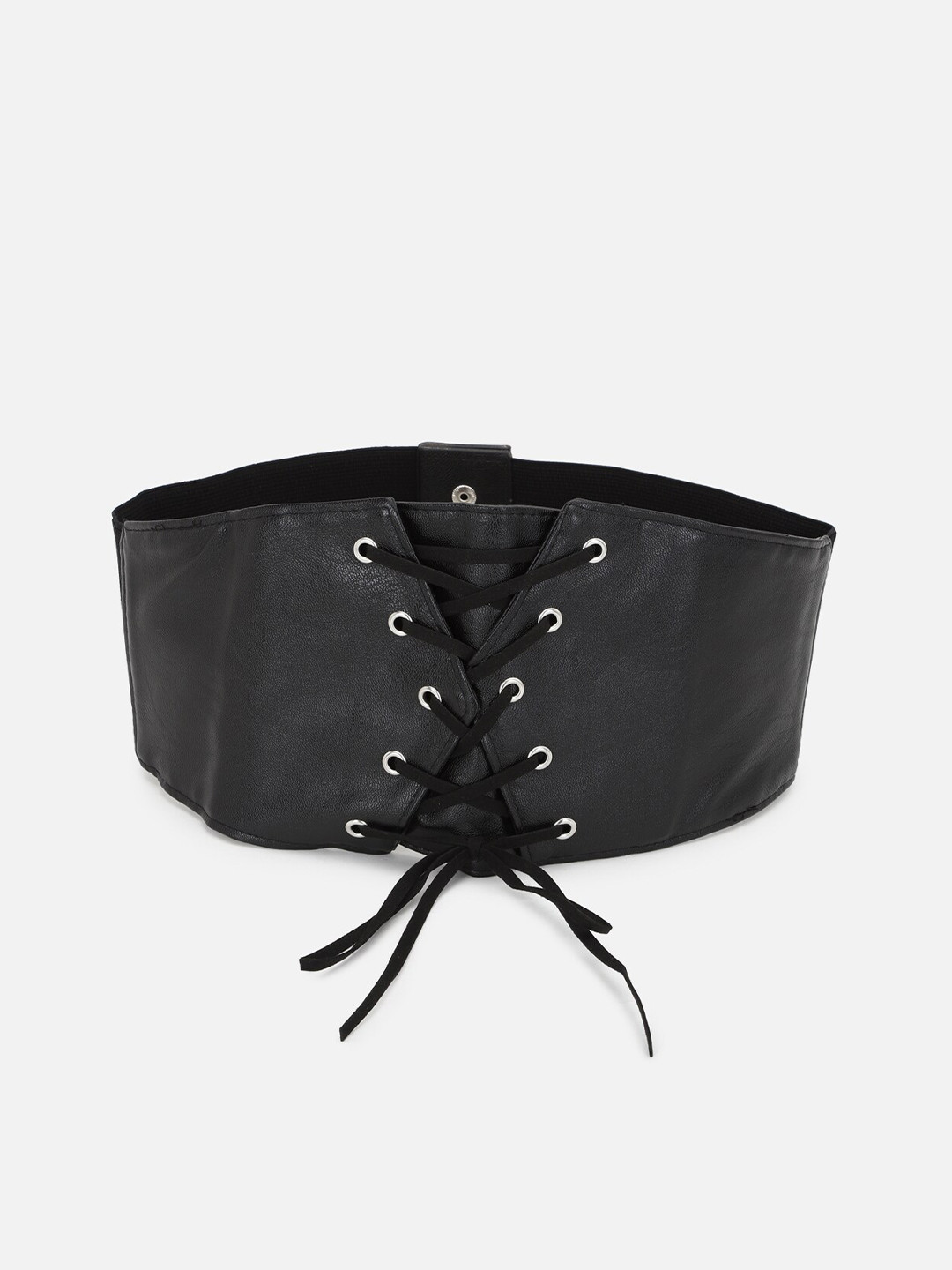 

FOREVER 21 Women Black Tie-Ups Wide Belt