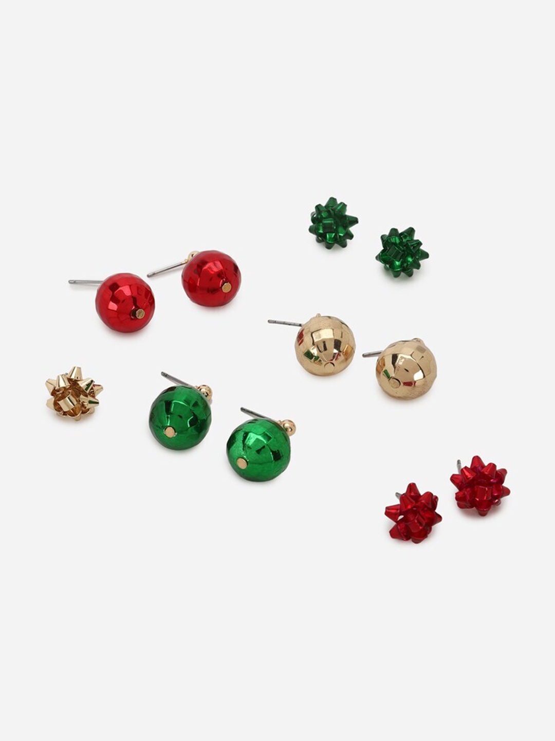 

FOREVER 21 Set Of 6 Gold Plated Studs Earrings