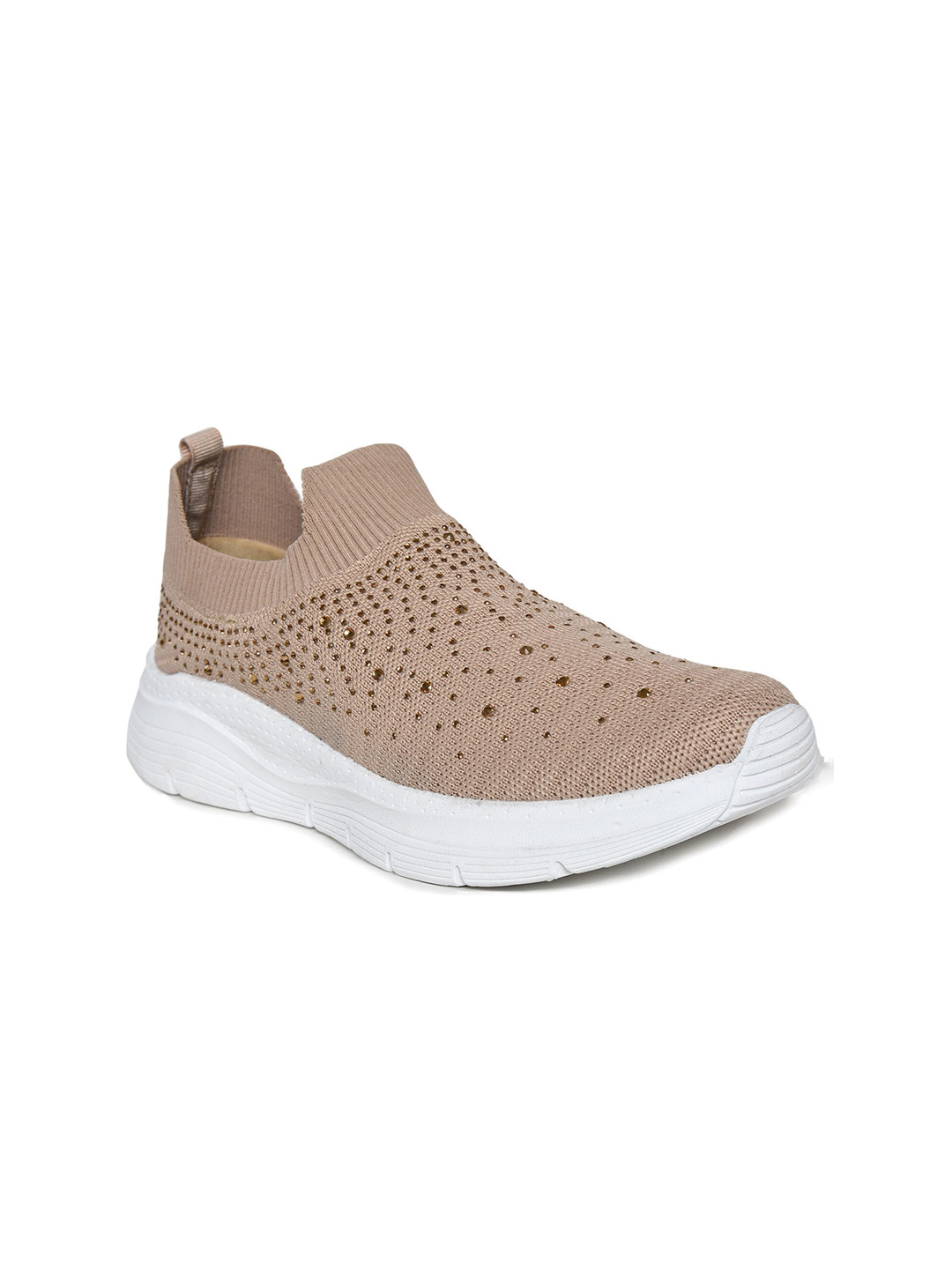 

IMPAKTO Women Slip-On Running Shoes, Beige