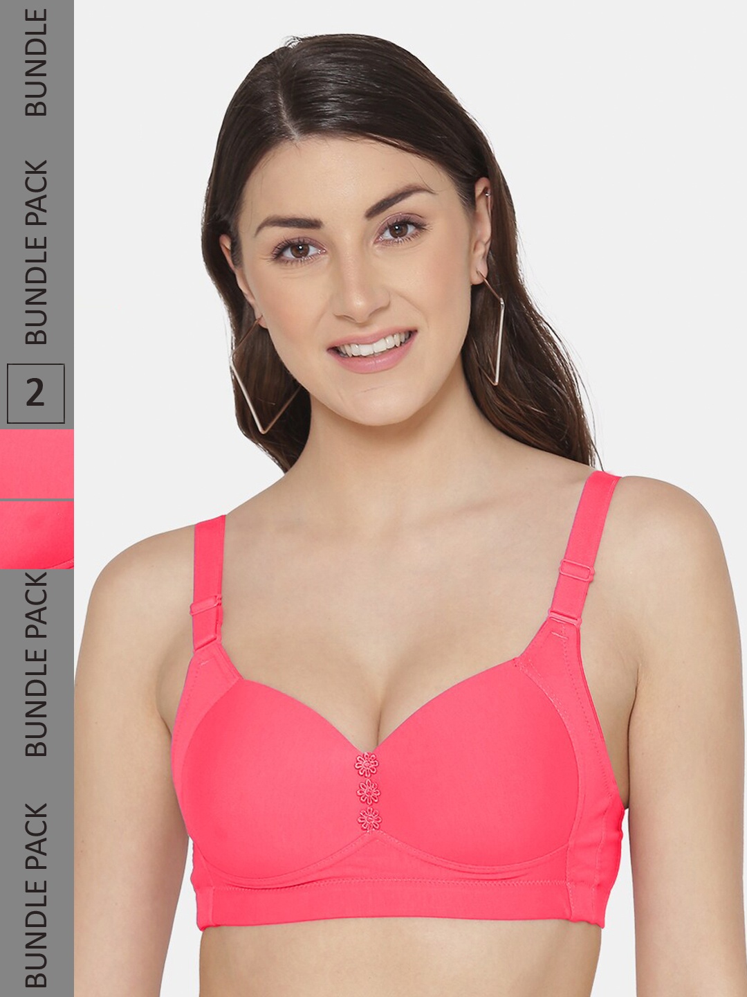 

Tweens Pack Of 2 Full Coverage Lightly Padded Minimiser Bra With All Day Comfort, Coral