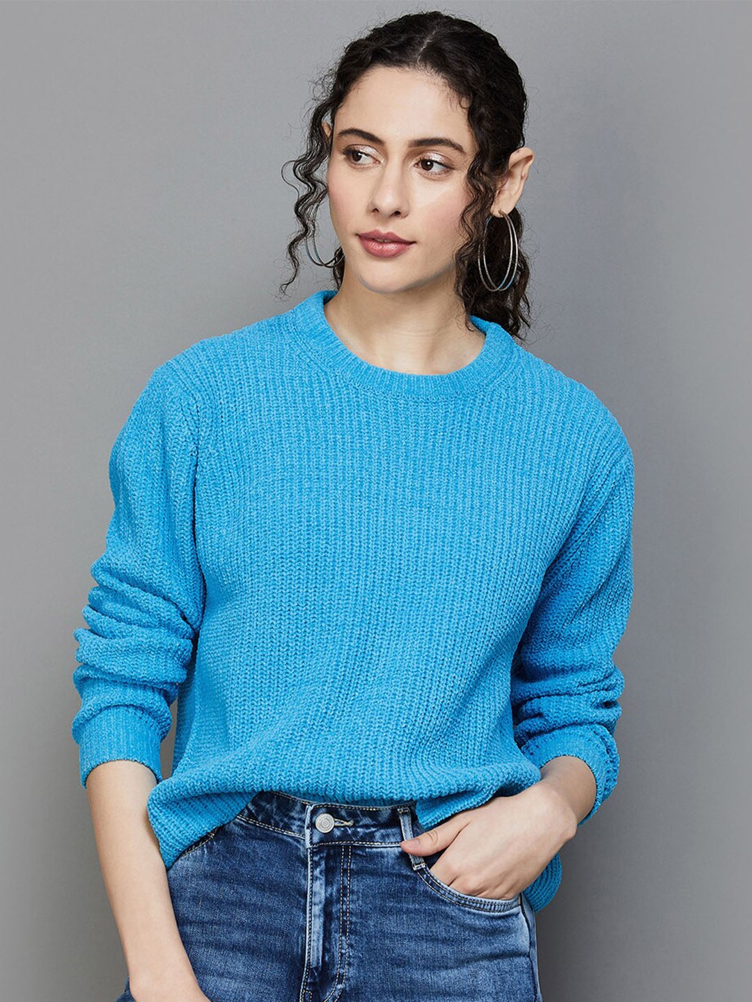 

Fame Forever by Lifestyle Round Neck Pullover, Blue