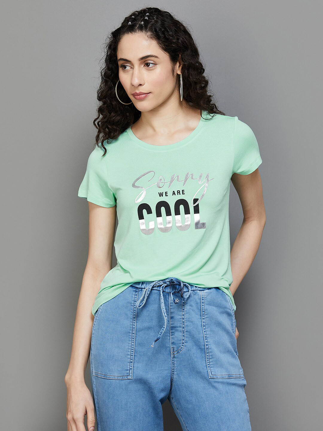 

Fame Forever by Lifestyle Typographic Printed Round Neck Tshirt, Green