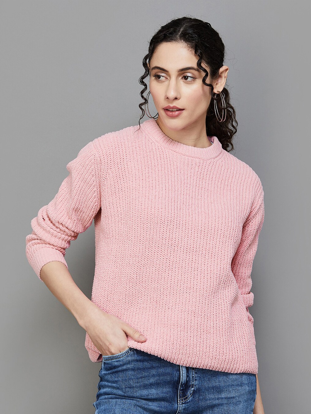

Fame Forever by Lifestyle Round Neck Pullover, Pink
