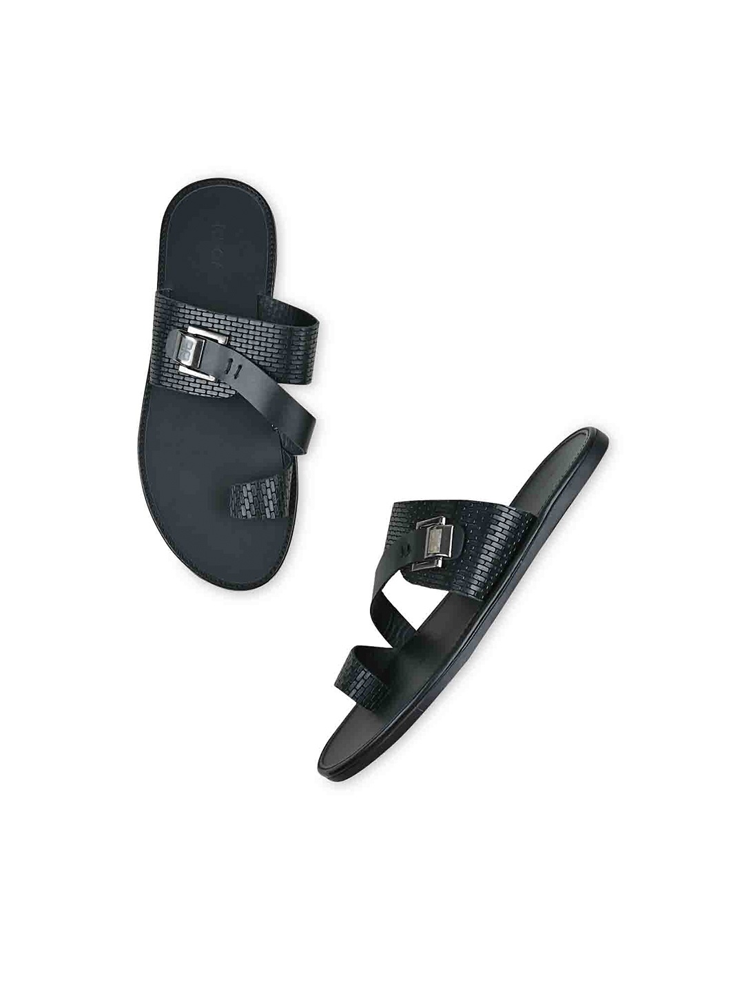 

Regal Men Textured Leather Comfort Sandals, Black