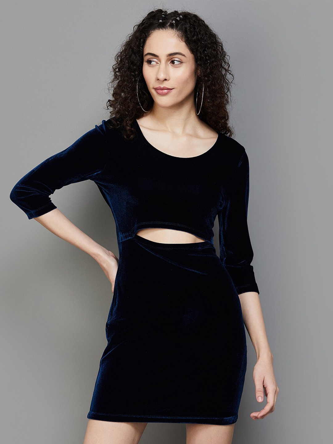 

Ginger by Lifestyle Cut-Out Detailed Mini Sheath Dress, Teal