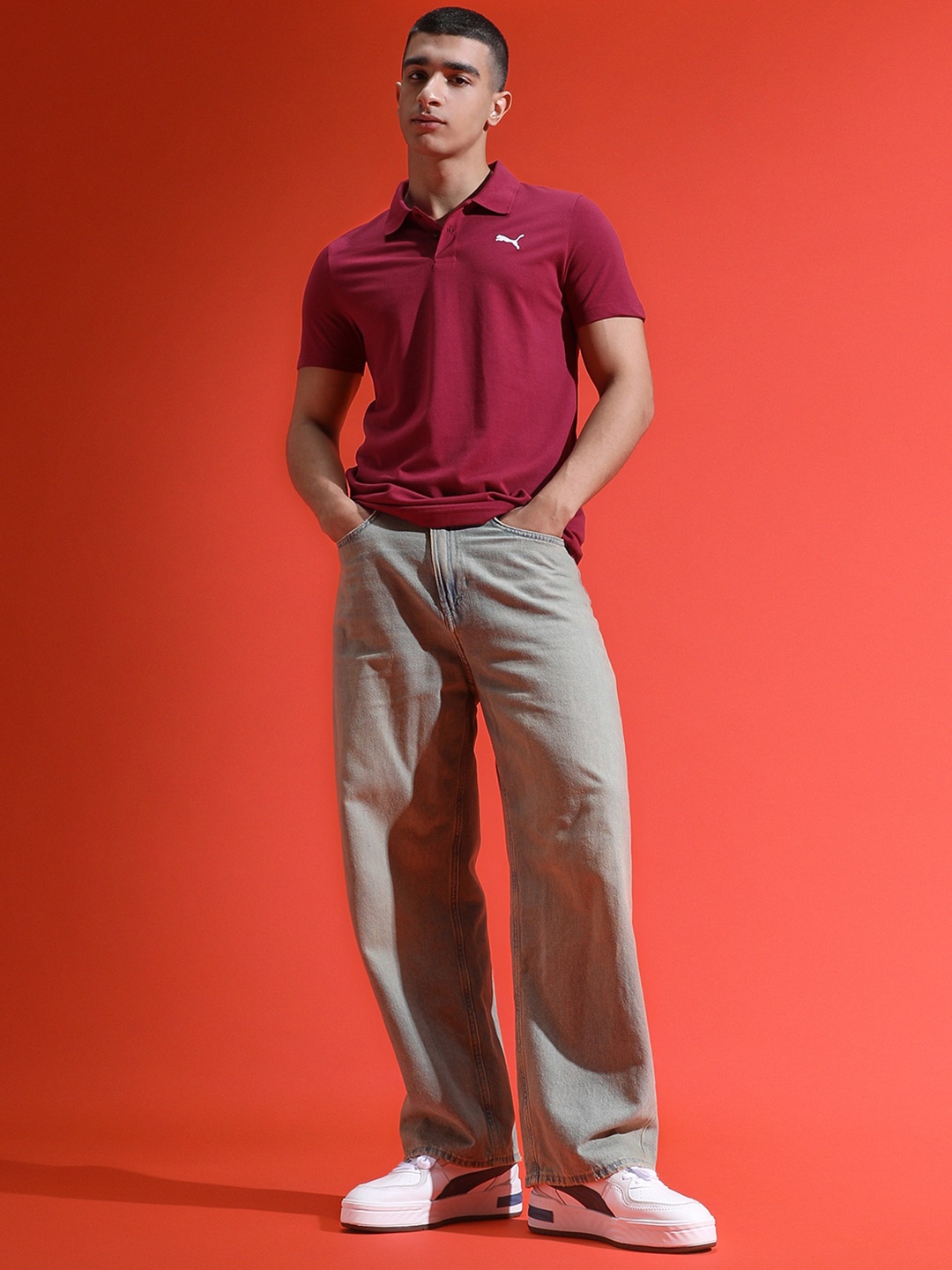 

Puma Ess Polo T-shirt, Maroon