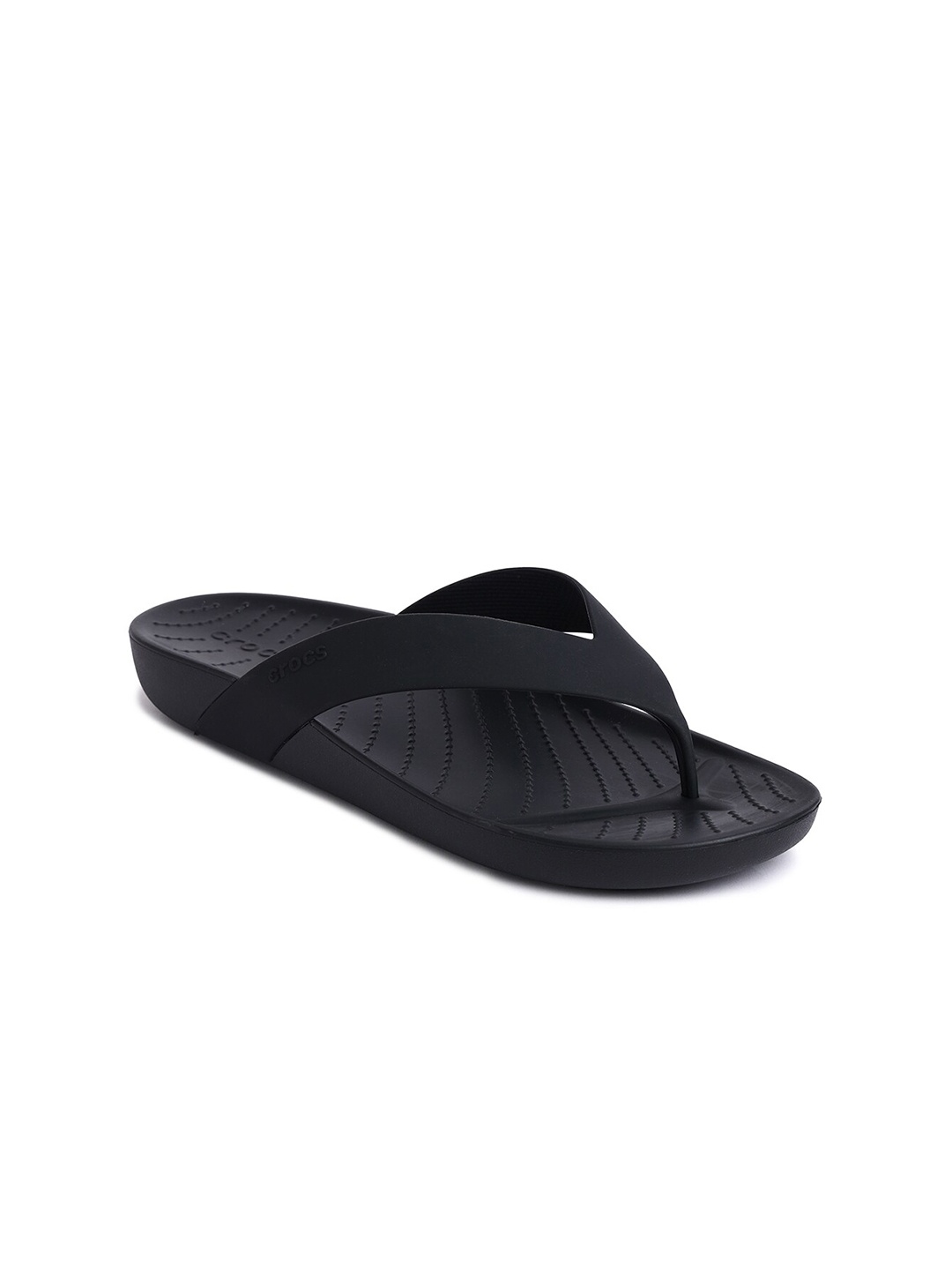 

Crocs Women Splash Croslite Thong Flip-Flops, Black