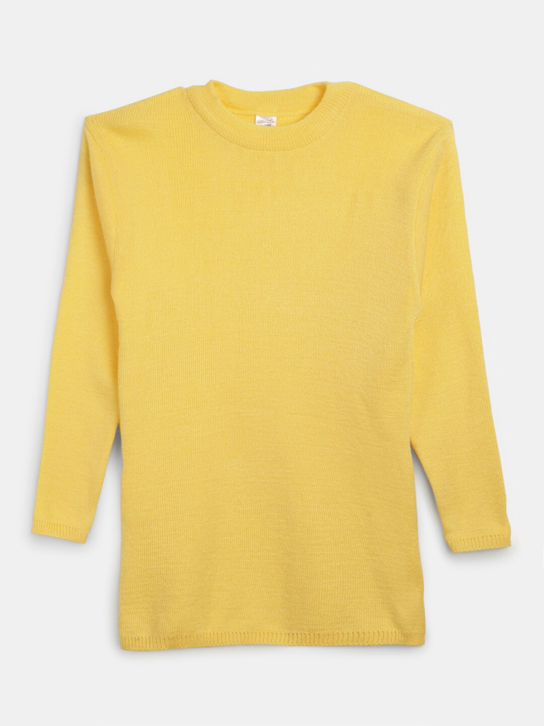 

V-Mart Girls Round Neck Cotton Pullover, Yellow
