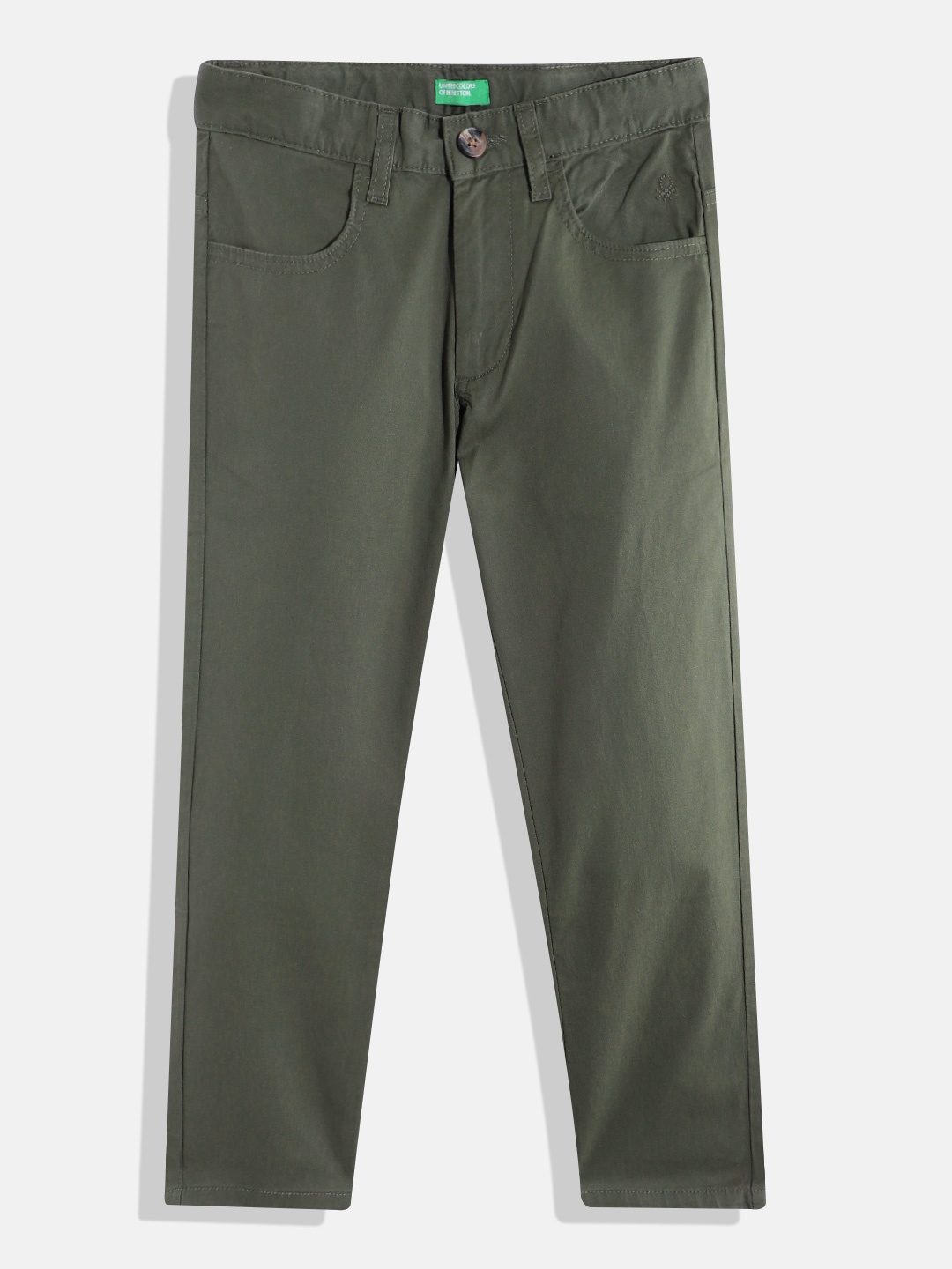 

United Colors of Benetton Boys Regular Fit Trousers, Olive