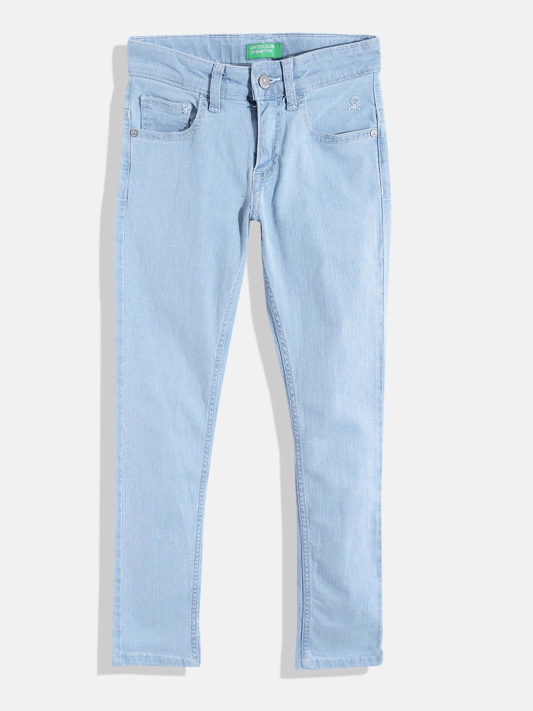 

United Colors of Benetton Boys Slim Fit Mid-Rise Stretchable Jeans, Blue