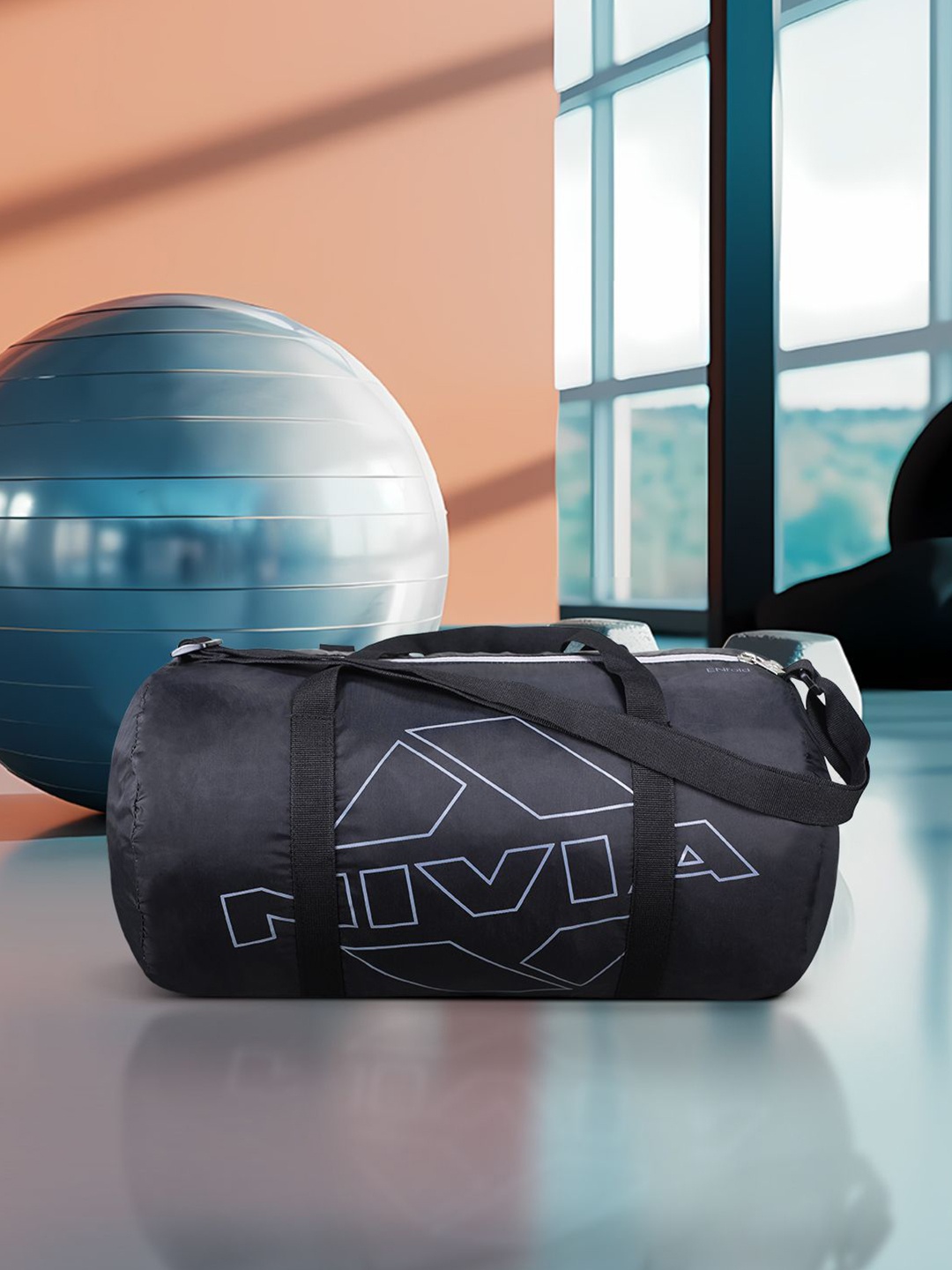 

NIVIA Unisex Printed Sports Duffel Bag, Black