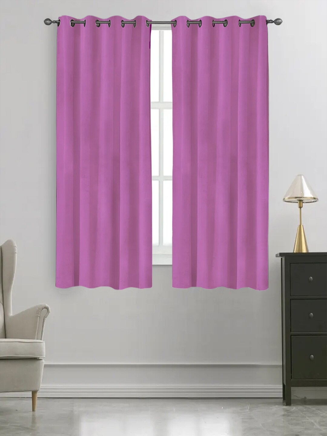 

AVI Purple 2 Pieces Velvet Room Darkening Window Curtains