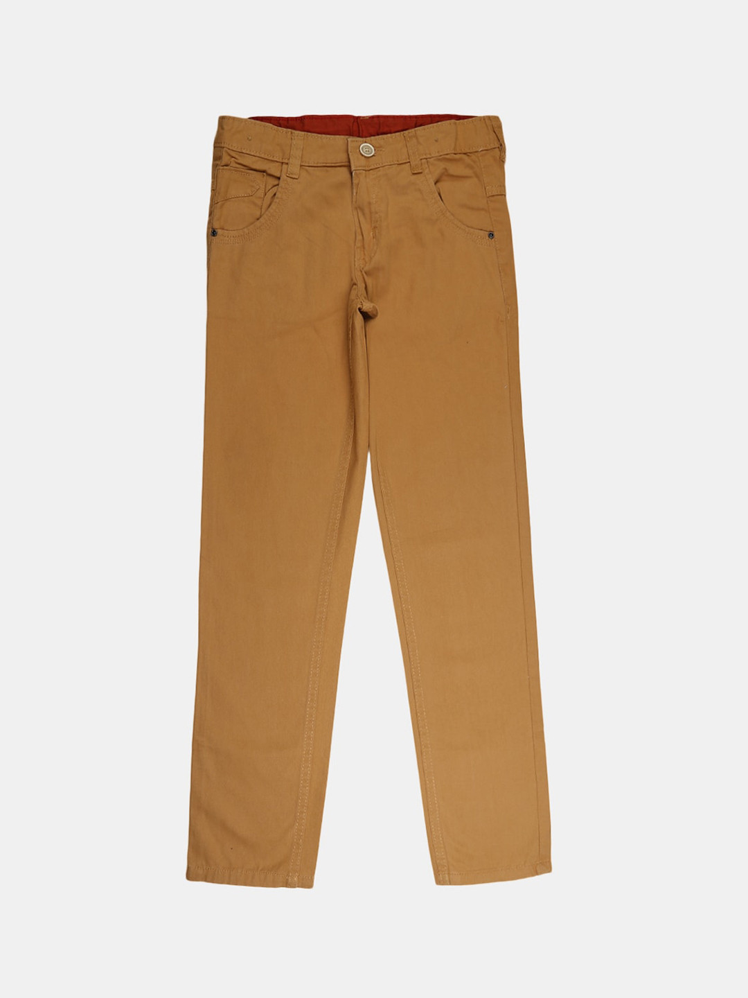 

V-Mart Boys Mid Rise Cotton Trousers, Khaki