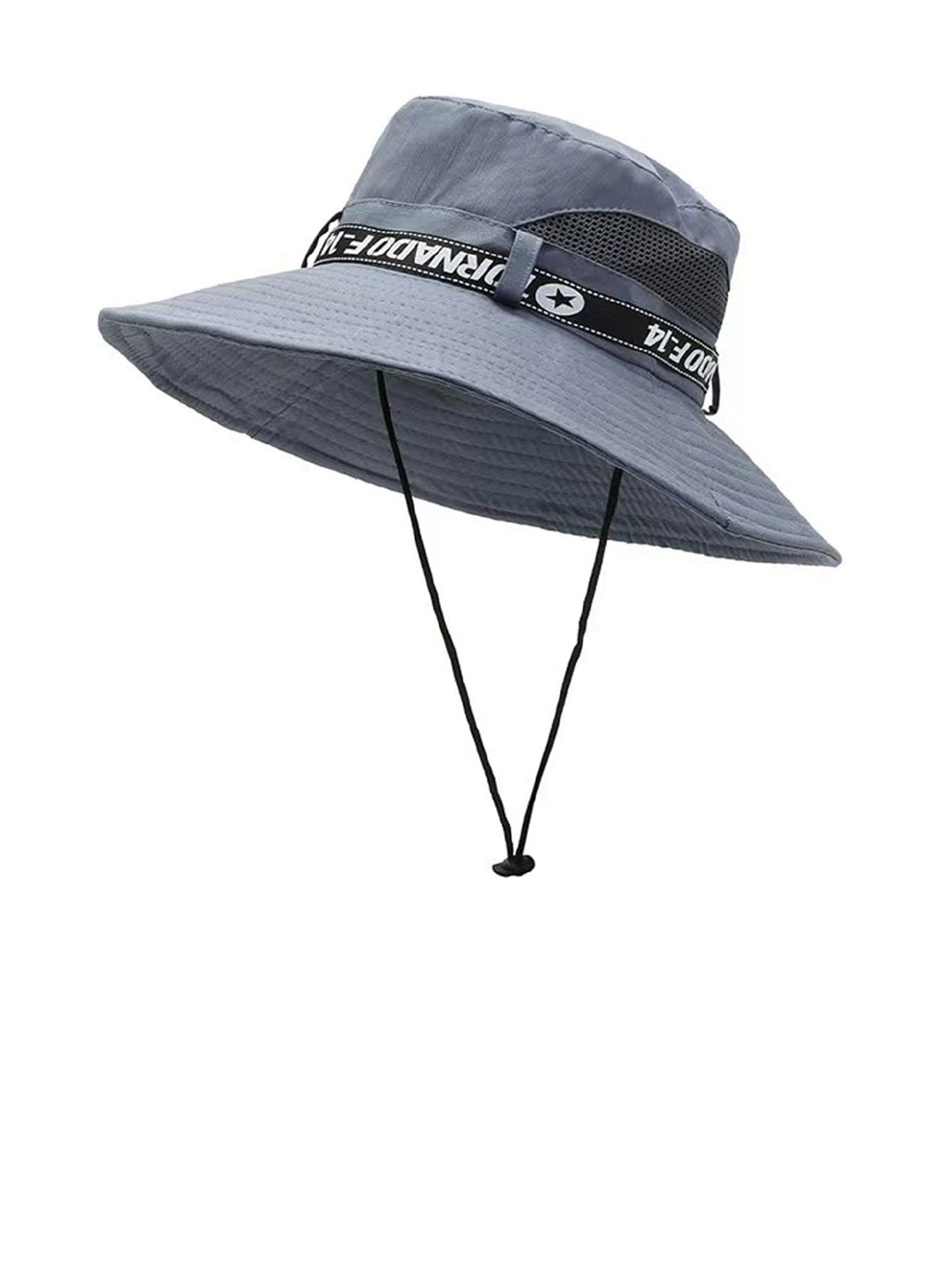

Zacharias Typography Printed Sun Hat, Grey