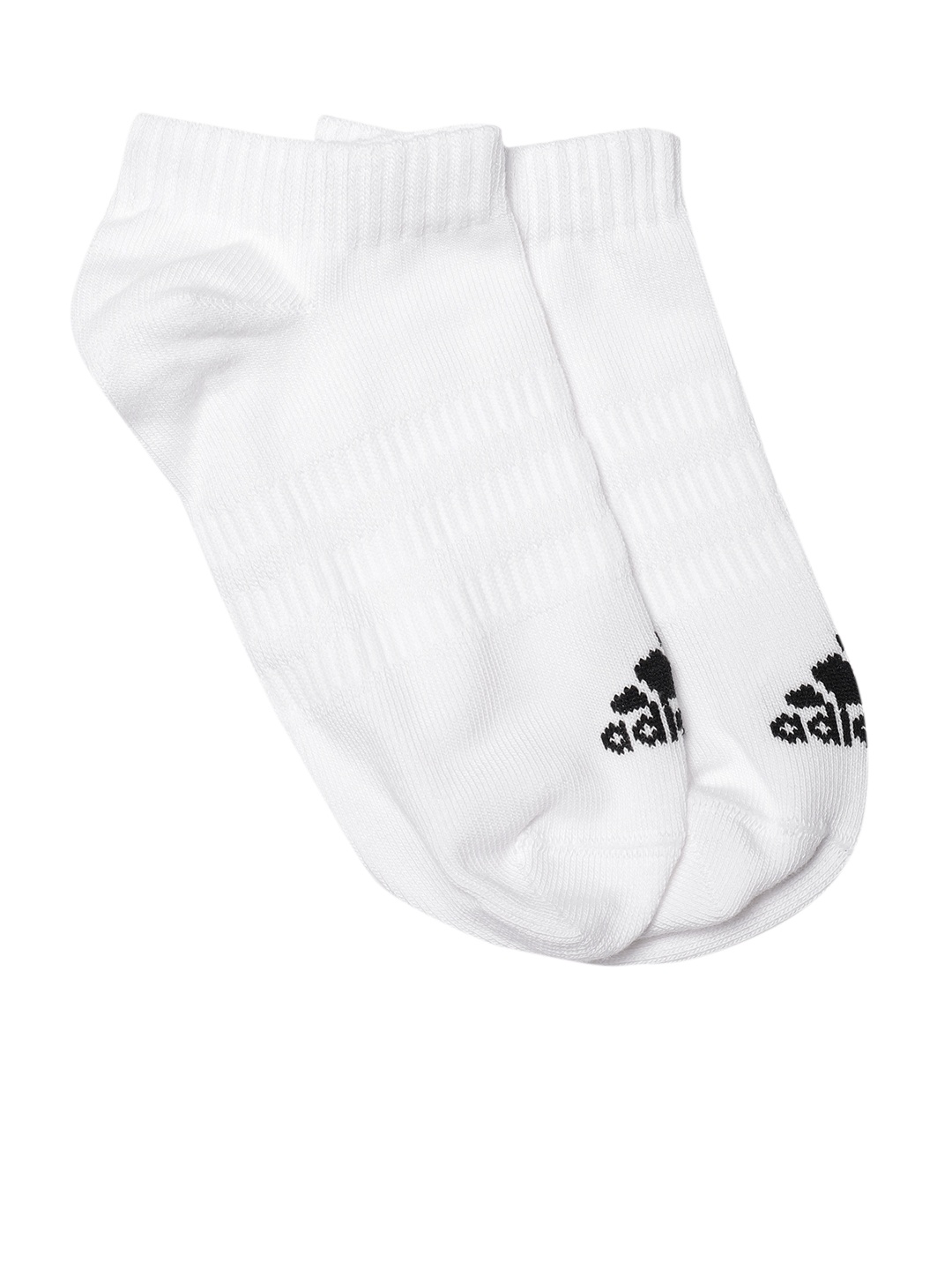 

ADIDAS Kids Ankle Length Brand Logo Print Detail T SPW LOW Socks, White