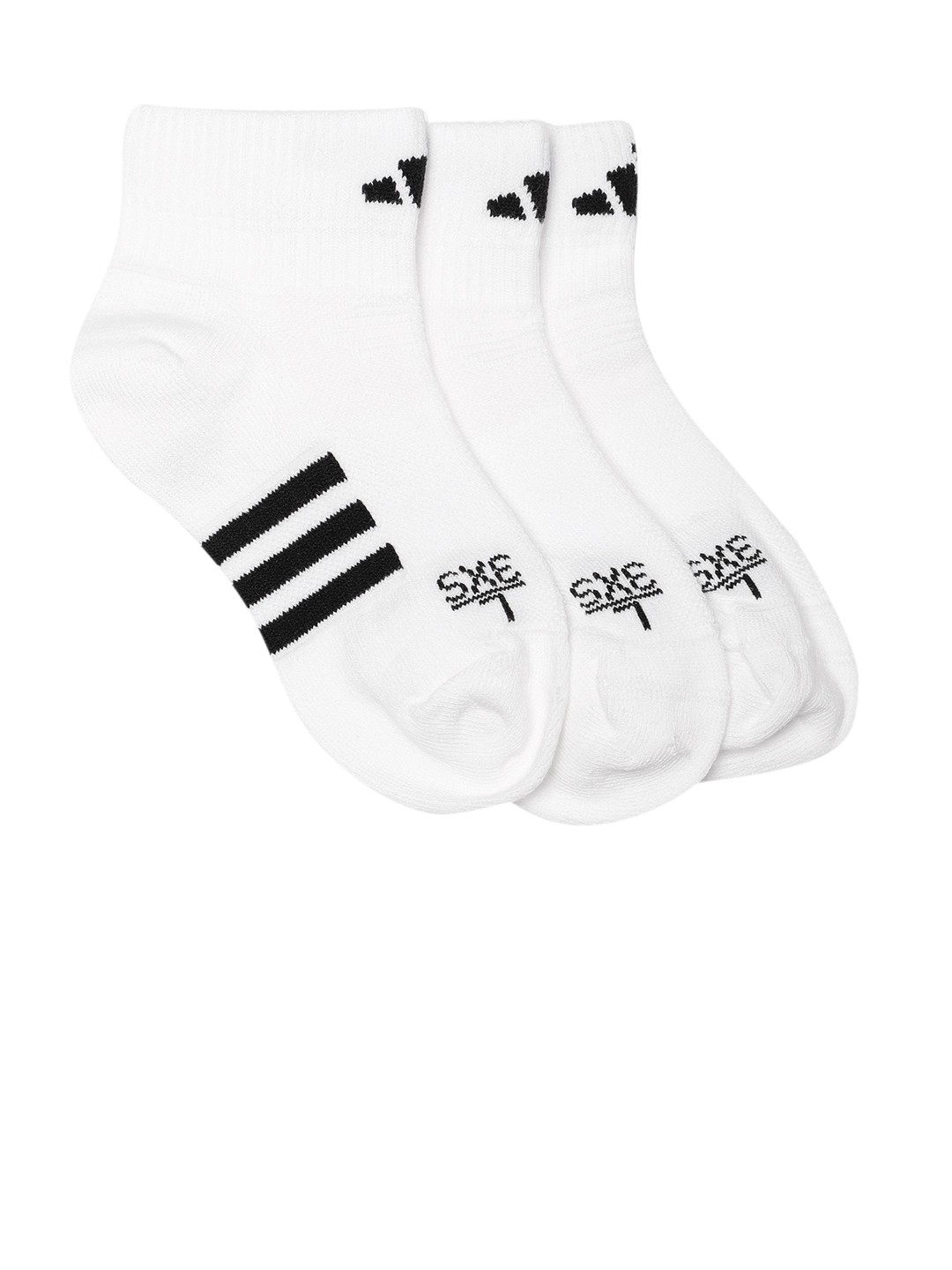

ADIDAS Kids Pack of 3 Above Ankle Striped Aeroready Performance Light Socks, White