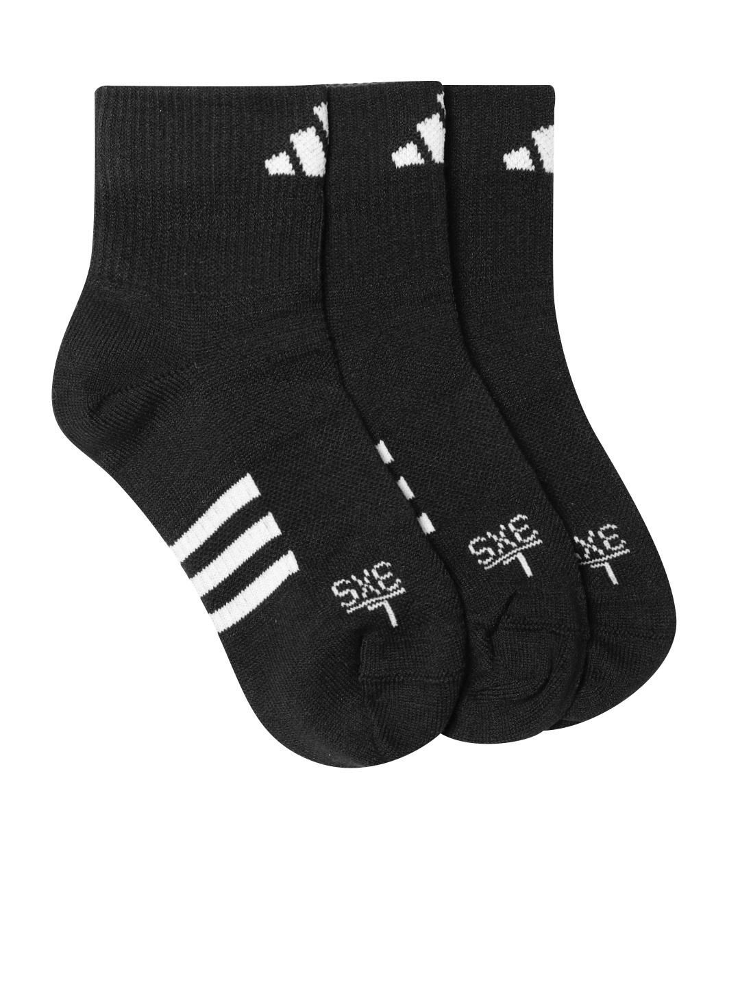 

ADIDAS Kids Pack Of 3 Brand Logo Print Detail Socks, Black