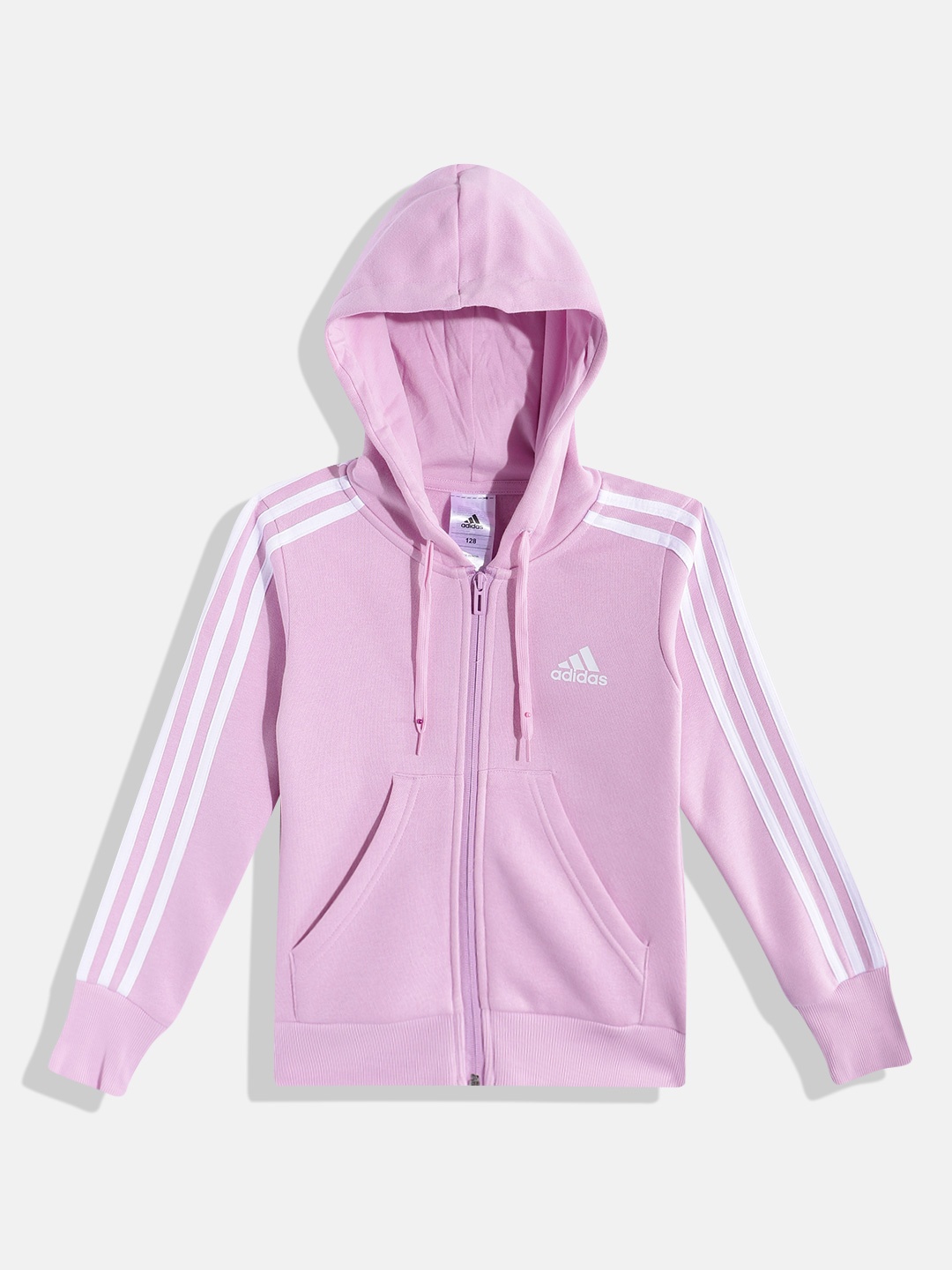 

ADIDAS Girls ADI 3S FLC HD Hooded Sweatshirt, Lavender