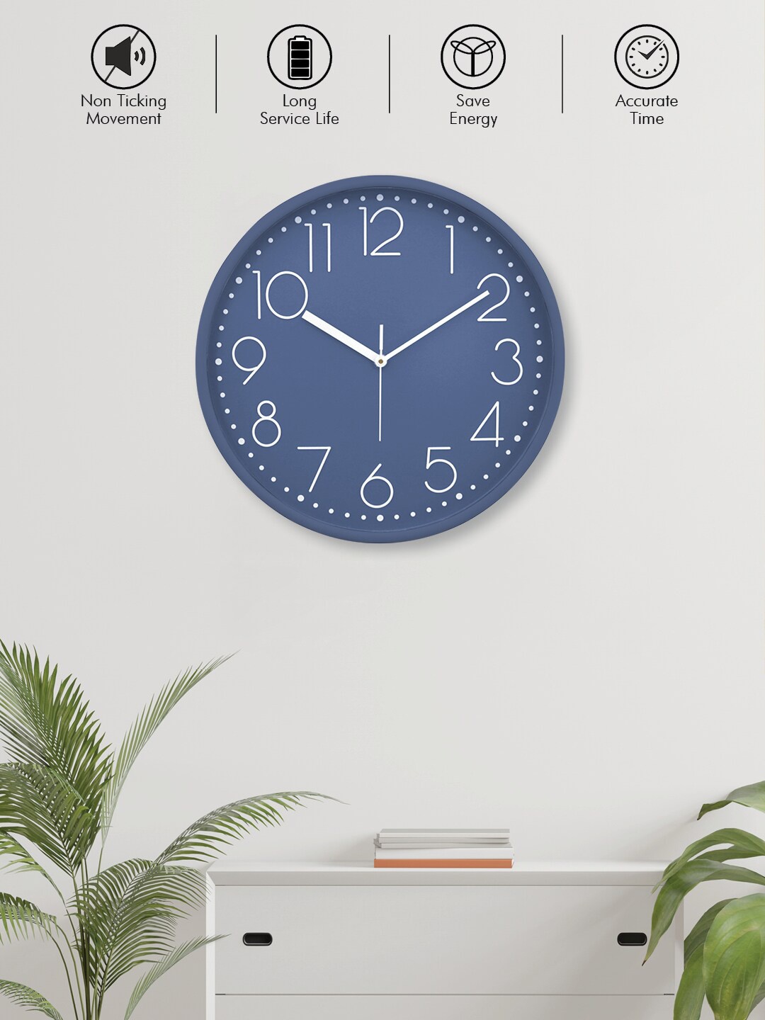 

RANDOM Blue & White Analogue Contemporary Wall Clock