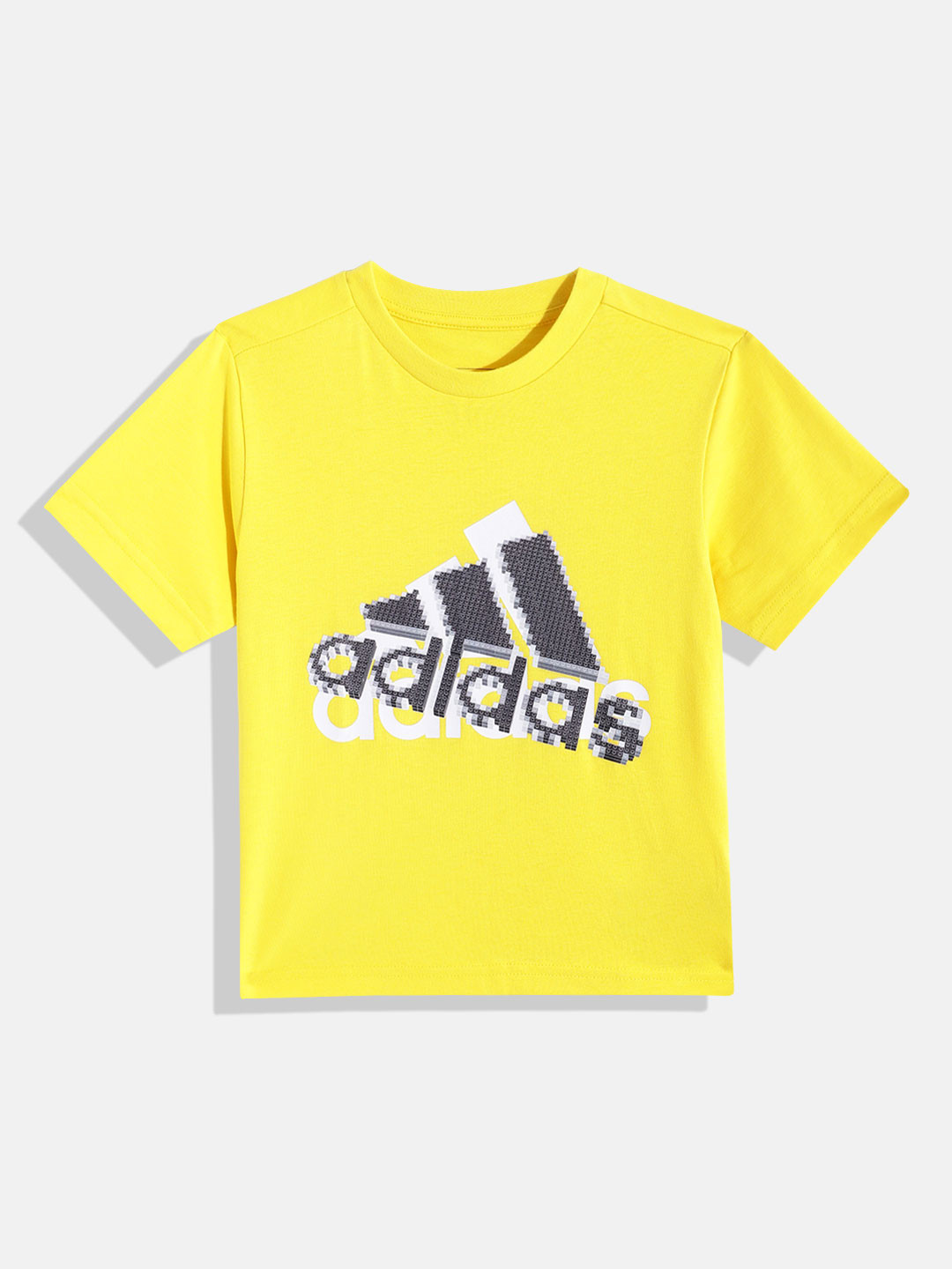 

ADIDAS Kids Brand Logo Printed Pure Cotton LEGO GT 1 T-shirt, Yellow