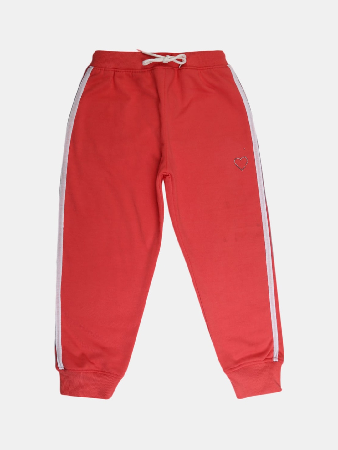 

V-Mart Girls Cotton Fleece Joggers, Red