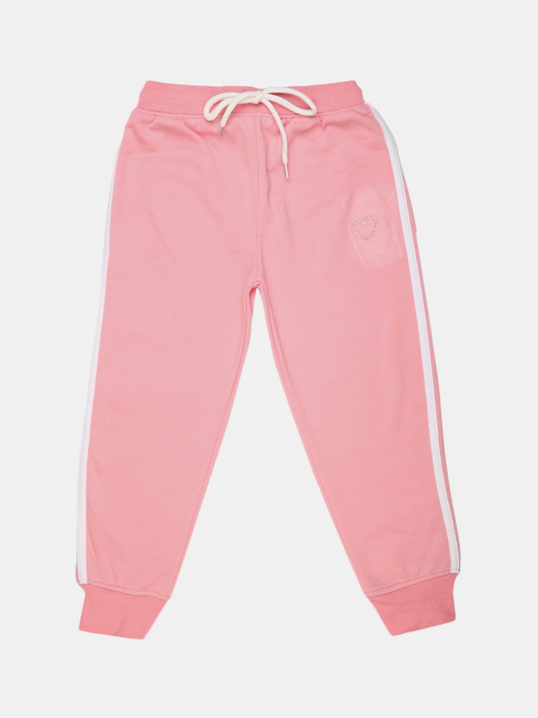 

V-Mart Girls Cotton Fleece Joggers, Pink
