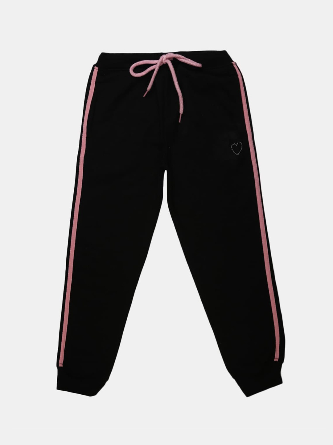 

V-Mart Girls Cotton Fleece Joggers, Black